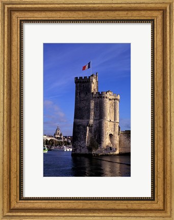 Framed La Rochelle Tour St Nicolas Print