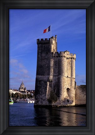 Framed La Rochelle Tour St Nicolas Print