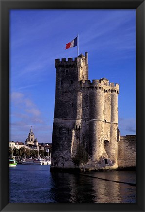 Framed La Rochelle Tour St Nicolas Print