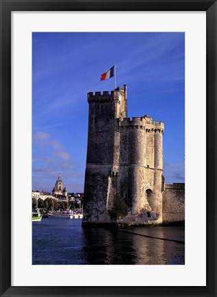 Framed La Rochelle Tour St Nicolas Print