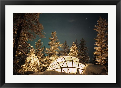 Framed Kakslauttanen, Lapland, Finland Print