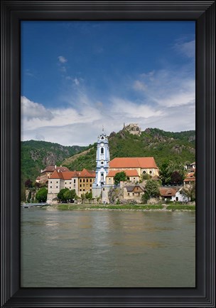 Framed Castle on Danube River Print