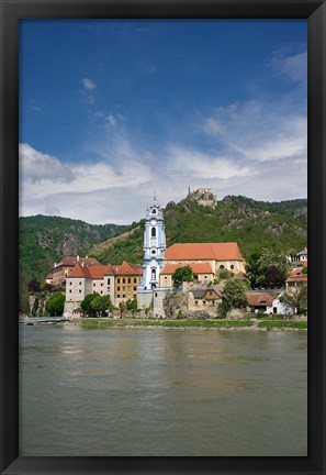 Framed Castle on Danube River Print