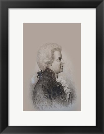 Framed Mozart Drawing Print