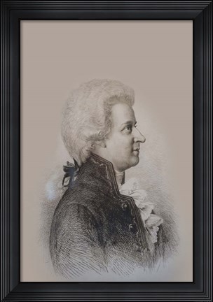 Framed Mozart Drawing Print