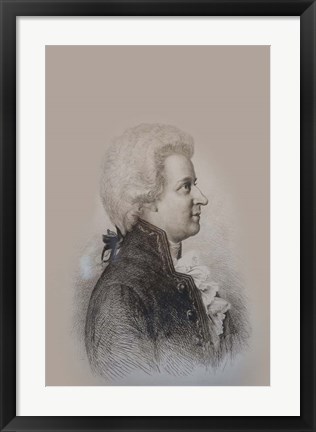 Framed Mozart Drawing Print