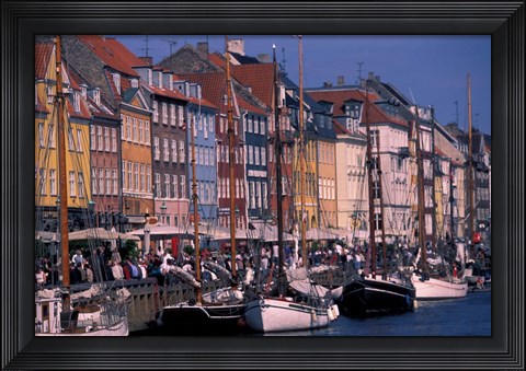 Framed Waterfront, Denmark Print