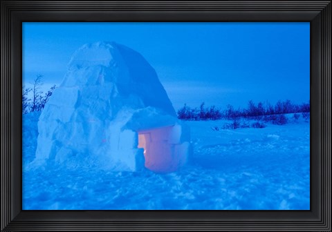 Framed Interior of Arctic Igloo Print