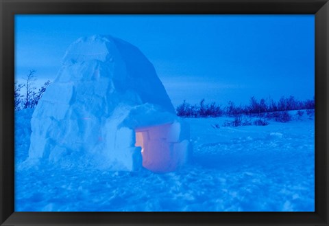 Framed Interior of Arctic Igloo Print