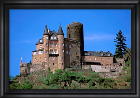 Framed Castle, Rhine River, Germany Print