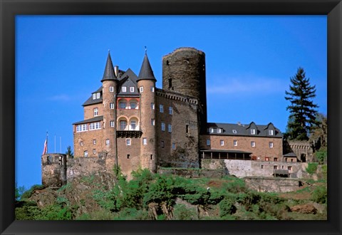 Framed Castle, Rhine River, Germany Print