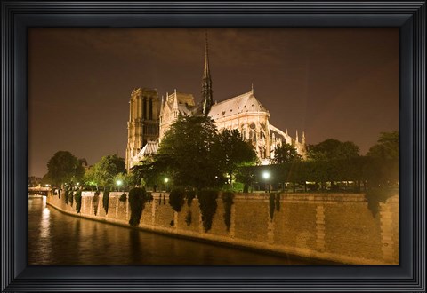 Framed Notre Dame at Twilight Print
