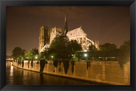 Framed Notre Dame at Twilight Print