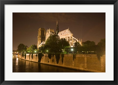 Framed Notre Dame at Twilight Print