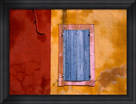 Framed Roussillon Blue Shutters Print