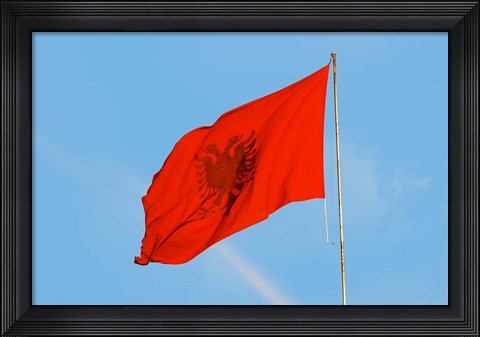 Framed Albania, Tirana, Flag Print
