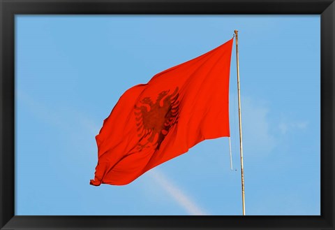 Framed Albania, Tirana, Flag Print