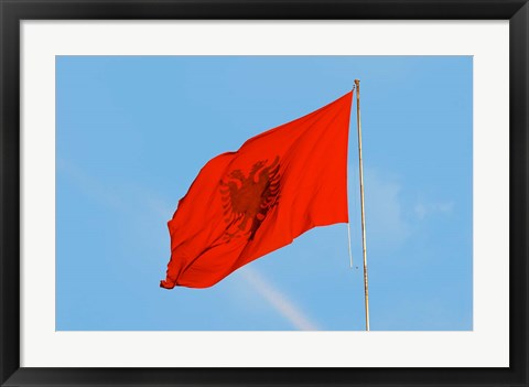 Framed Albania, Tirana, Flag Print