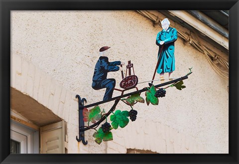 Framed Wrought Iron Sign, Hautvillers, France Print