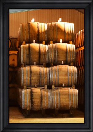 Framed Oak Barrels, Maison Giraud-Hemart Print