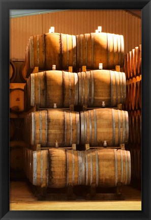 Framed Oak Barrels, Maison Giraud-Hemart Print