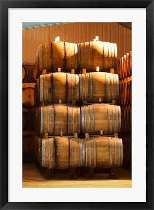 Framed Oak Barrels, Maison Giraud-Hemart Print