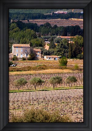 Framed Provencal Village, Chateau Vannieres Print