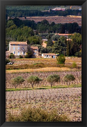 Framed Provencal Village, Chateau Vannieres Print