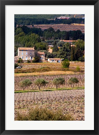 Framed Provencal Village, Chateau Vannieres Print