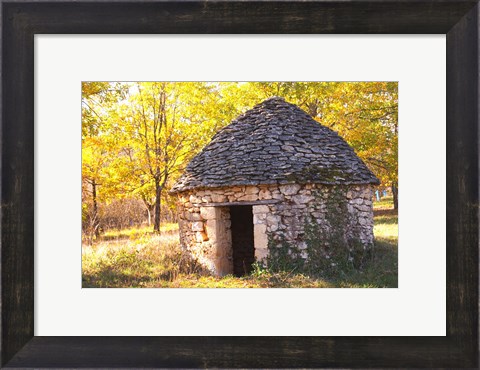 Framed Country Hut of Stone (Borie),  France Print