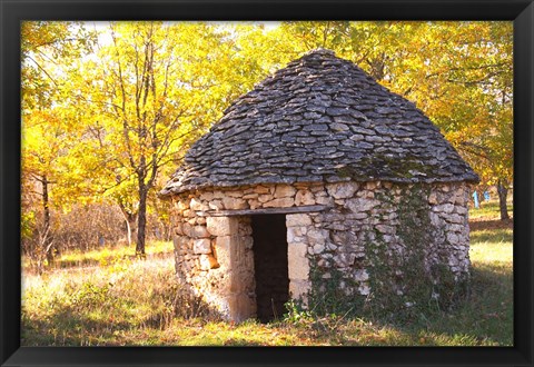 Framed Country Hut of Stone (Borie),  France Print