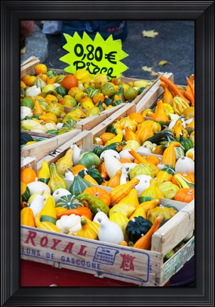 Framed Pumpkins For Sale at Market Stall Print