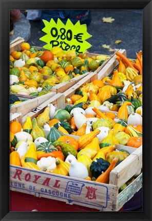 Framed Pumpkins For Sale at Market Stall Print