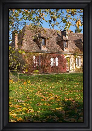 Framed Main Farmhouse in Traditional Dordogne Style Print
