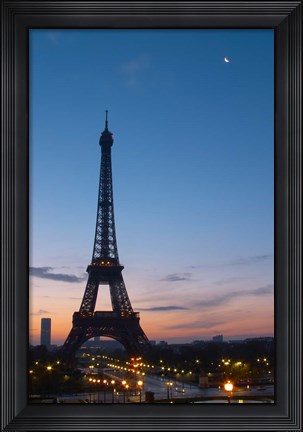 Framed Eiffel Tower and Trocadero Square, Paris, France Print
