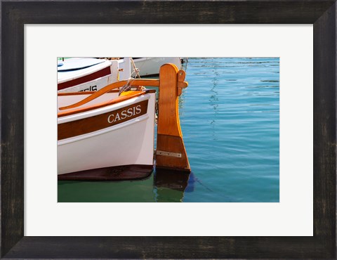 Framed Traditional Boat with Wooden Rudder Print