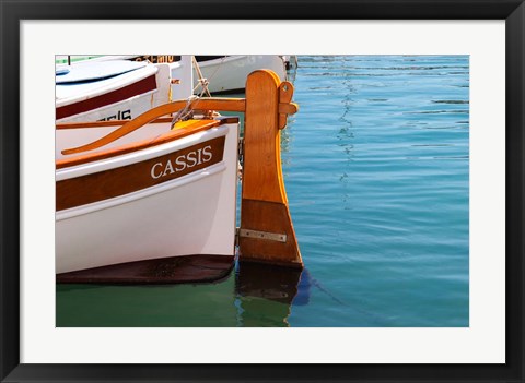 Framed Traditional Boat with Wooden Rudder Print