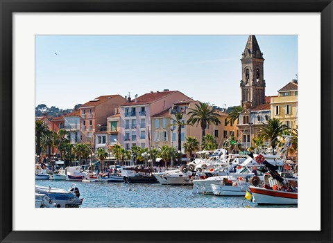 Framed View of Harbour with Fishing and Leisure Boats Print