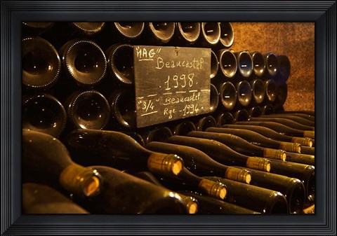 Framed Winery, Bottle 1998, Chateau de Beaucastel Print