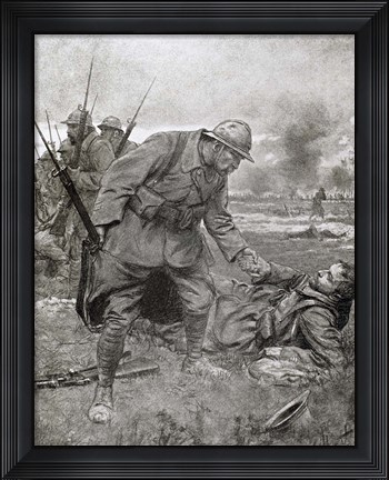 Framed World War I, Battle of Champagne, France Print