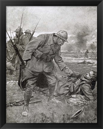 Framed World War I, Battle of Champagne, France Print