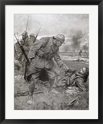 Framed World War I, Battle of Champagne, France Print