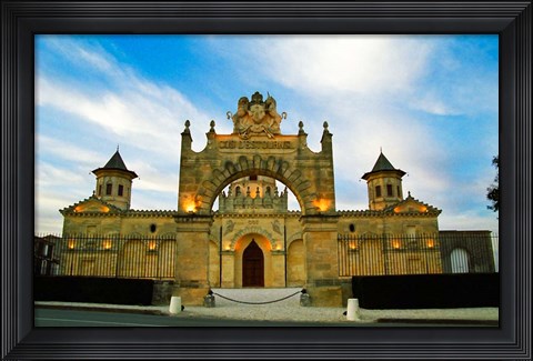 Framed Chateau Cos d&#39;Estournel, St Estephe, Gironde, France Print
