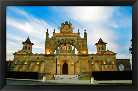 Framed Chateau Cos d&#39;Estournel, St Estephe, Gironde, France Print