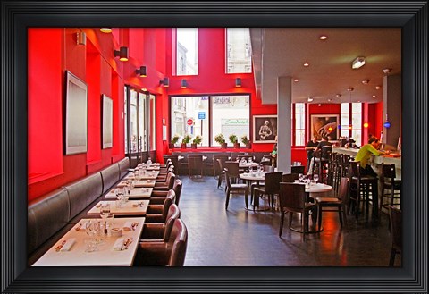 Framed Restaurant Le Cafe du Theotre, Bordeaux Print