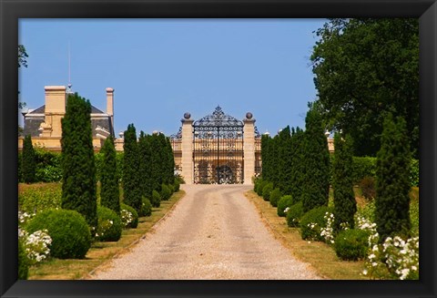 Framed Chateau Haut Sarpe, Saint Emilion, Bordeaux, France Print