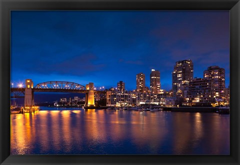 Framed Burrard Street Bridge Print