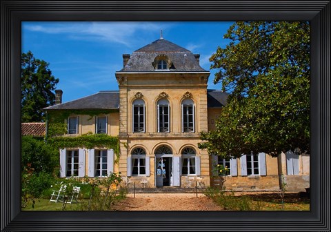 Framed Chateau de Haux Premieres, Bordeaux, France Print