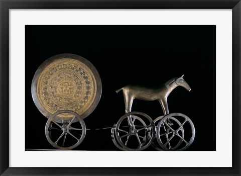 Framed Solar Disk with Chariot and Horse Replica Print