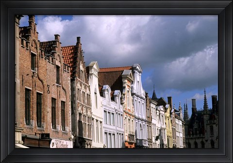 Framed Buildings in Bruges, Belgium Print